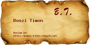 Boszi Timon névjegykártya